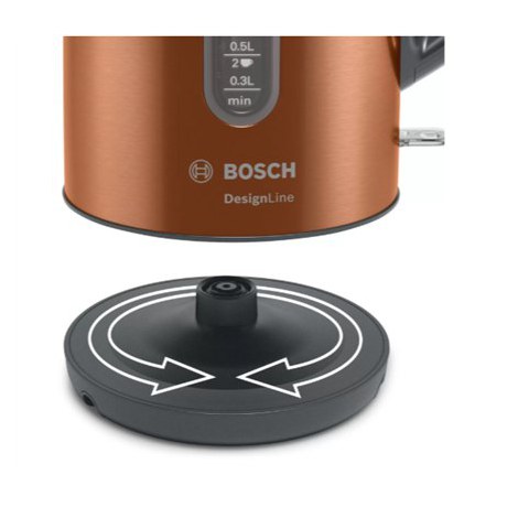 Bosch | Kettle | TWK4P439 | Electric | 2400 W | 1.7 L | Stainless steel | 360° rotational base | Copper - 4